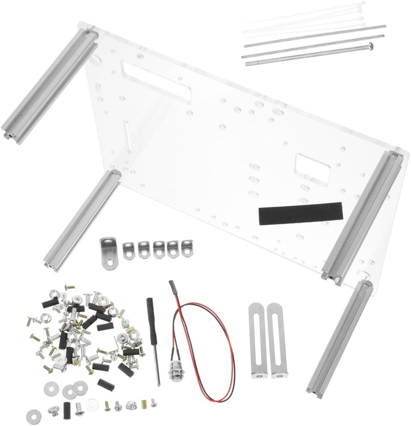 Angoily Open Frame PC Case Chassis Bracket with Base Stand for Matx Motherboards DIY Computer Rack for Hardware Testing and Component Stability - Image 1