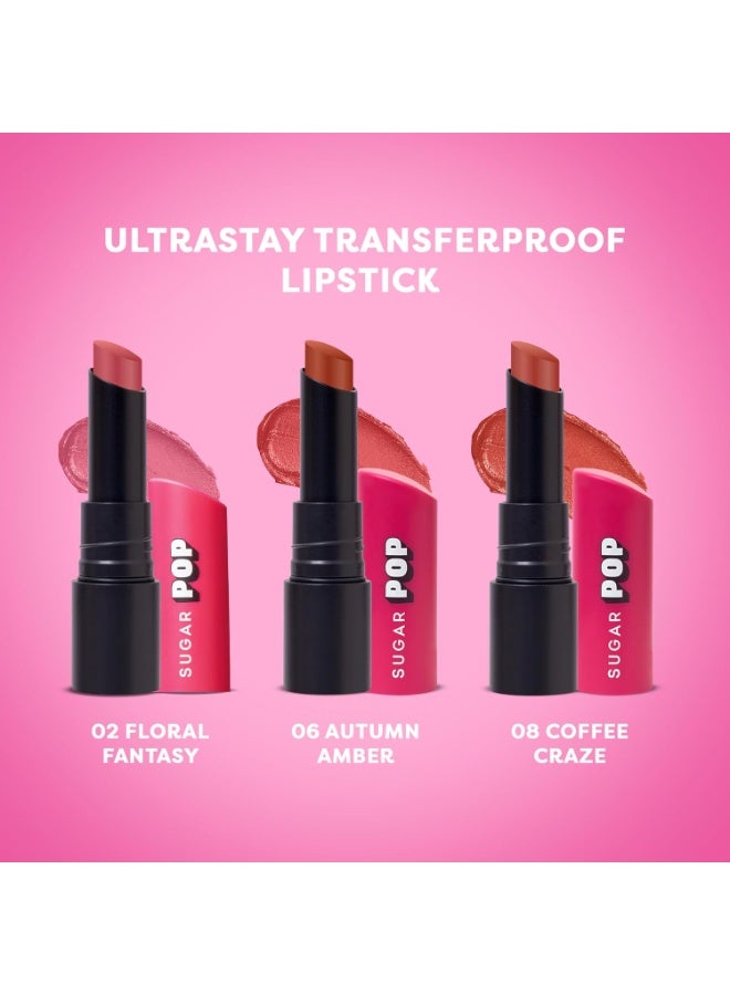 SUGAR POP Ultrastay Transferproof Pack Of 3 | Shades Enriched With Vitamin E | Matte Smooth Glide | Waterproof | Longlasting - Image 1