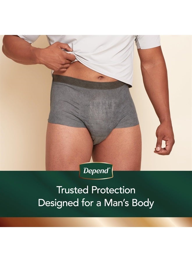 Depend Real Fit Incontinence Underwear for Men, Disposable, Maximum Absorbency, Large/Extra Large, Black, 52 Count, Packaging May Vary  - Image 4