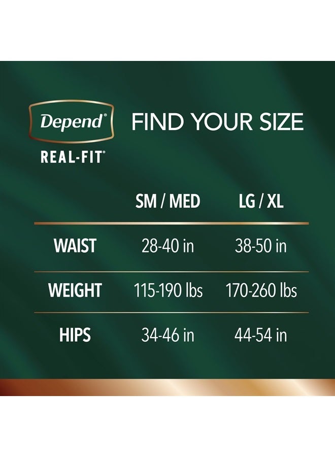 Depend Real Fit Incontinence Underwear for Men, Disposable, Maximum Absorbency, Large/Extra Large, Black, 52 Count, Packaging May Vary  - Image 3
