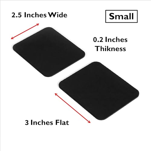 GRIFITI Small Slim Palm Pads Notebook Wrist Rest with Tacky Silicone Reposition Ergonomic Carpal Tunnel Resting Support for Computer MacBook & Laptop Keyboard Typing Pad (2 Small 3 x 2.75 inches) - Image 2