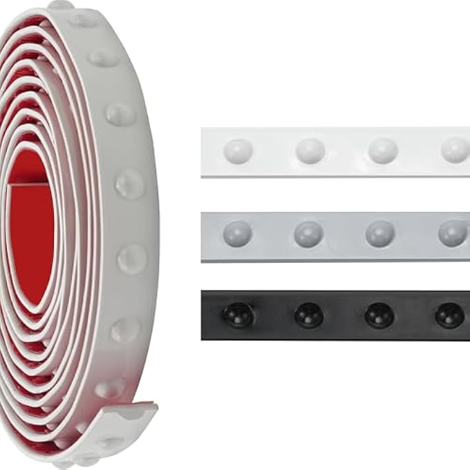 3D DOTS FLEXIBLE CHAIR RAIL CLASSIC WALL TRIM，PEEL AND STICK PANELS MOLDING TRIM，SELF -ADHESIVE WALL TRIM EASY DIY INSTALLATION FOR MIRROR EDGE, TV BACKGROUND, HOME WALL DECOR (WHITE) - Image 2