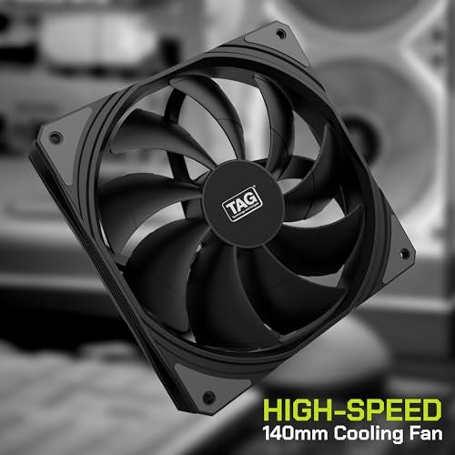 TAG Windforce 120 PC Case Fan with 120mm Cooling Fan | 1800 RPM High Fan Speed | 78.5 CFM Airflow | High Performance Fan | 36.8 dBA Noise | Hyadraulic Bearing | 4 Pin PWM Connector (White) - Image 2