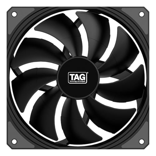 TAG Windforce 120 PC Case Fan with 120mm Cooling Fan | 1800 RPM High Fan Speed | 78.5 CFM Airflow | High Performance Fan | 36.8 dBA Noise | Hyadraulic Bearing | 4 Pin PWM Connector (White) - Image 1