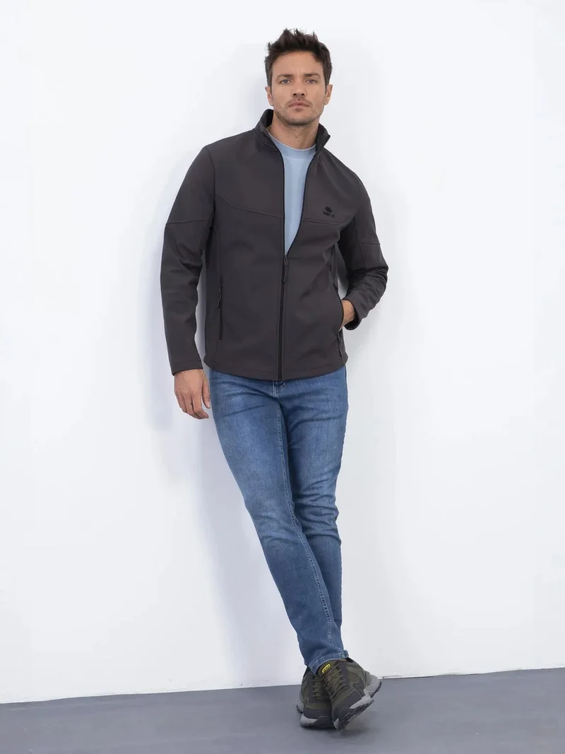 تومي لايف TOMMY Men's Solid Scuba Zip-Front Jacket