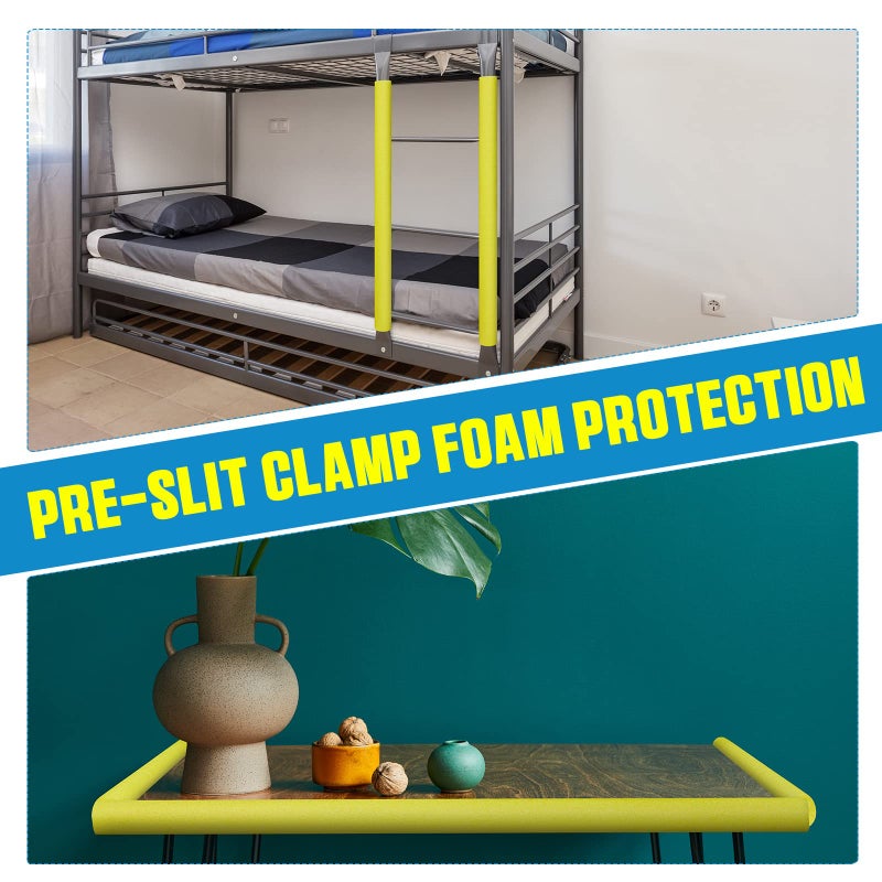 Hanaive 4 Pcs 40 Inch x 4.1 Inch Jumbo Pool Noodles Bulk Large Pre Slit Clamp Foam Protection Foam Tube Swim Noodles for Swimming Floating Craft Projects Padding Bumper(Yellow) - Image 3