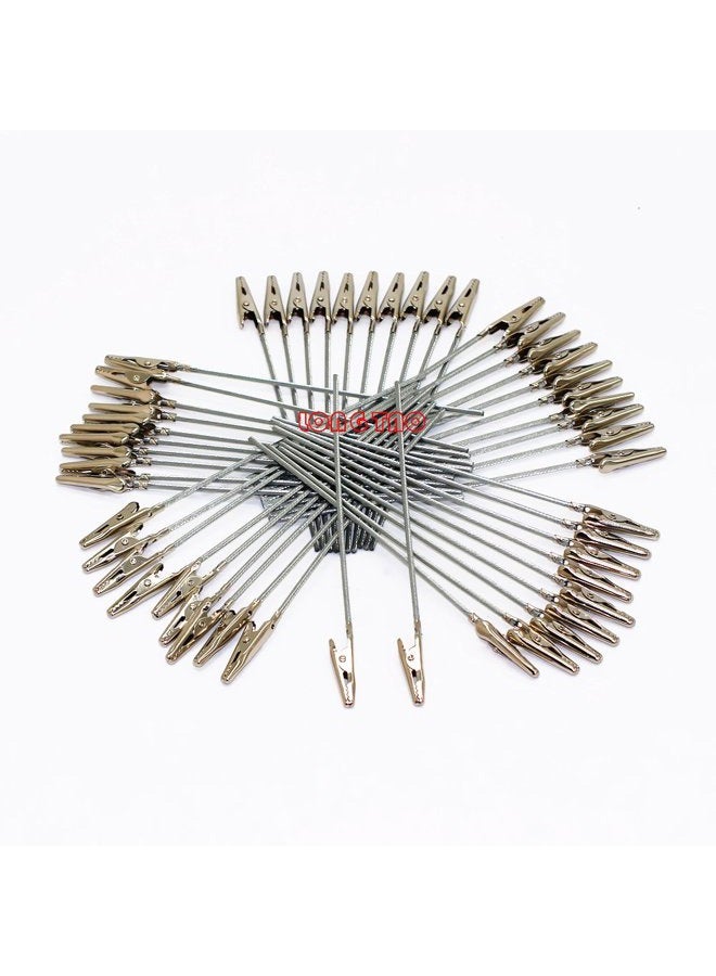 LONG TAO 50Set Metal Wire Alligator Clamp Long-tailed Alligator Metal Clip Clasp for DIY Card Photo Memo Clip Holder 6inch (150mm) - Image 1