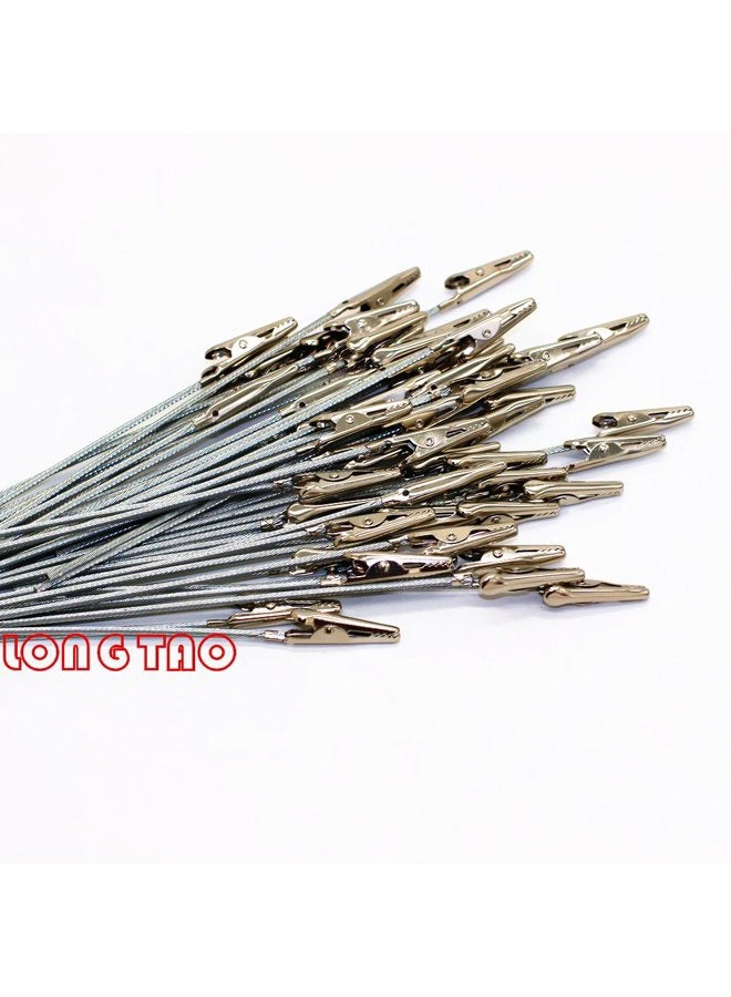 LONG TAO 50Set Metal Wire Alligator Clamp Long-tailed Alligator Metal Clip Clasp for DIY Card Photo Memo Clip Holder 6inch (150mm) - Image 2