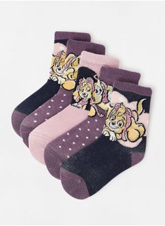 Girls Printed Socks (Pack of 5)