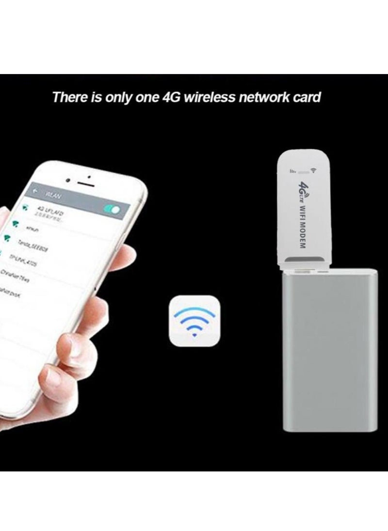 Generic - 4G Wireless Wifi Router, Mini Internet Router With Sim Card Slot, Fast Speed USB Modem Pocket Hotspot, Portable Dongle Mobile Broadband For Home Travelling Office, (1pc, Black) - Image 1