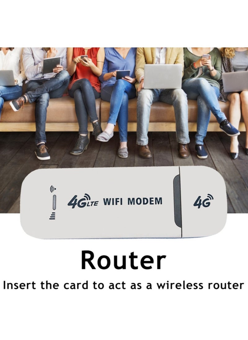 Generic - 4G Wireless Wifi Router, Mini Internet Router With Sim Card Slot, Fast Speed USB Modem Pocket Hotspot, Portable Dongle Mobile Broadband For Home Travelling Office, (1pc, Black) - Image 1
