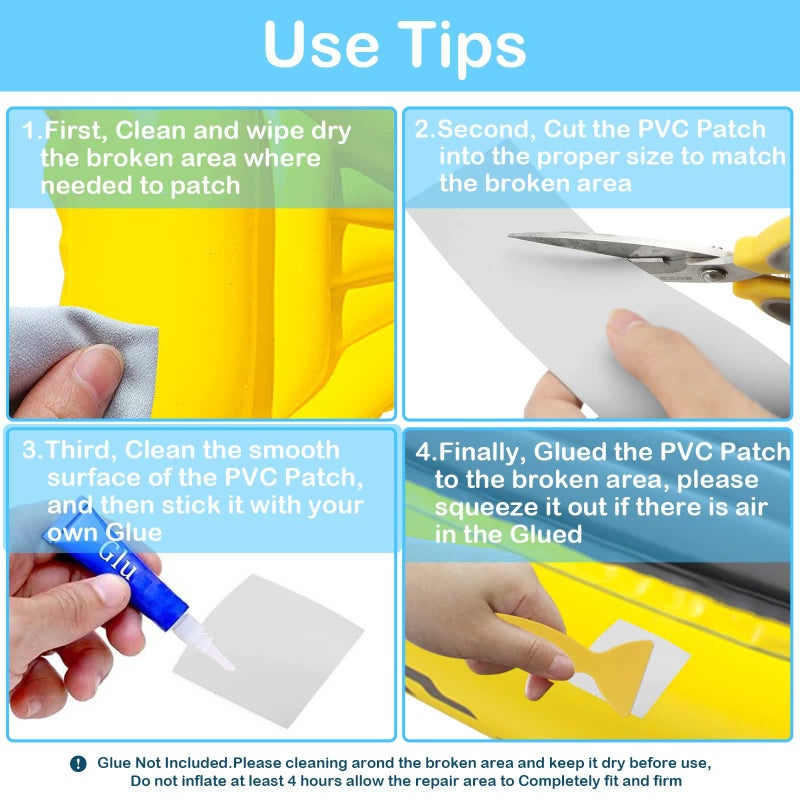 CLIO رقع قوارب الكاياك رقعة إصلاح PVC قوارب قابلة للنفخ رقع إصلاح قوارب مائية لقارب الكاياك والقوارب القابلة للنفخ - Image 5