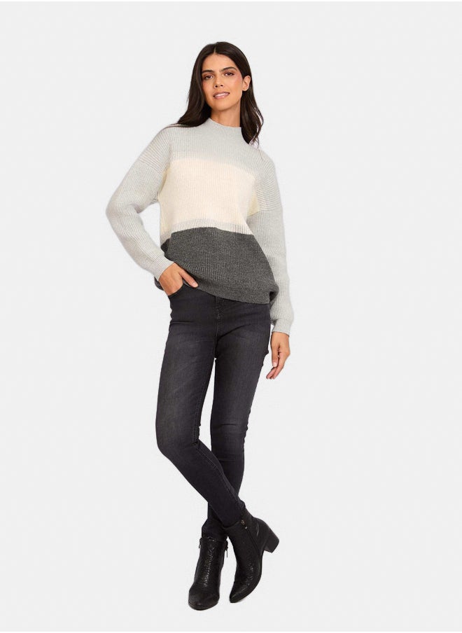DALYDRESS - Women Regular Fit Pullover - Grey - Image 1