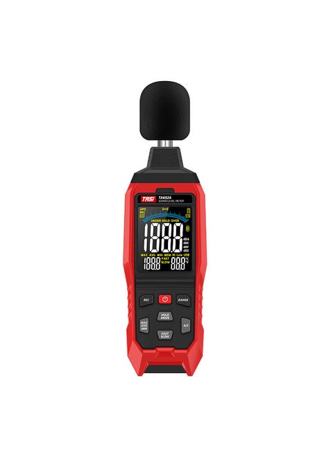TASI TA652A 30~130dB Noise Decibel Noise Tester A/C Weighting Industry Volume Detector Digital Sound Level Meter Logger Recorder Data Hold FAST/SLOW Over Limit Prompt