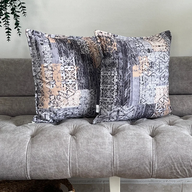 Desenİzmir Pattern Izmir Pattern Mir Decorative Cushion Cover Motif Pattern 2-Piece