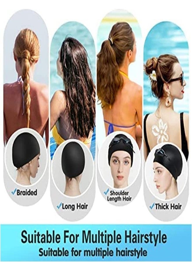 فينوم قبعة سباحة سيليكون من فينوم - مناسبة للشعر الطويل والقصير، قبعة سباحة مقاومة للماء، مريحة ومضادة للانزلاق، عالية المرونة (اللون: متعدد الألوان) (النمط: منقط) (الموديل: KK Konex) - Image 5