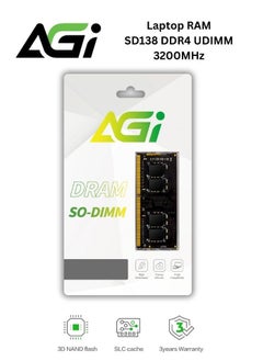 أجي AGI DDR4 3200 ميجا هرتز كمبيوتر محمول DRAM | ذاكرة الوصول العشوائي 8 جيجا بايت SO-DIMM  - Image 1