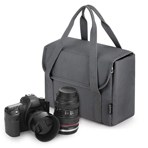 S-ZONE Water Resistant DSLR Camera Bags Inserts Small Lens Case Padded Bag with Handle Foldable Shockproof TLR SLR Bag Portable Upgraded 2.0… - Image 5