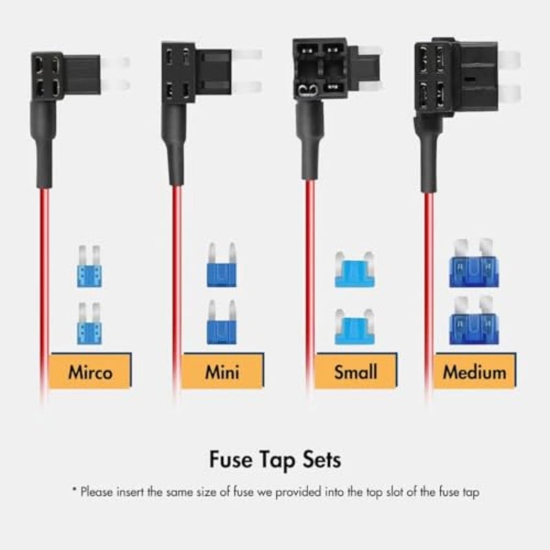 USB C 4A ACC Hardwire Kit 11.48 Ft for All Dash Cams Converts 12V-24V to 5V Battery Drain Protection Home Office Vehicle Use Black - Image 4