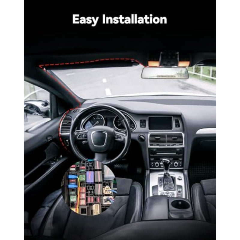 USB C 4A ACC Hardwire Kit 11.48 Ft for All Dash Cams Converts 12V-24V to 5V Battery Drain Protection Home Office Vehicle Use Black - Image 5