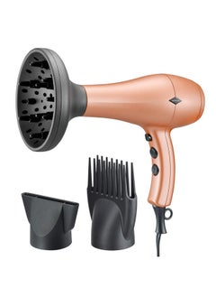 Negative Ions Ceramic Hair Dryer With Diffuser Attachment Ionic Blow Dryer Quick Drying1875 Watt 2 Speed / 3 Heat Settingscool Shot Buttonlightweightchampagne Gold - pzsku/Z58C64A5D61D201598E45Z/45/_/1696663835/60ea3daa-5a5d-45b2-9ce1-940b1b3cd2e4