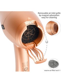 Negative Ions Ceramic Hair Dryer With Diffuser Attachment Ionic Blow Dryer Quick Drying1875 Watt 2 Speed / 3 Heat Settingscool Shot Buttonlightweightchampagne Gold - pzsku/Z58C64A5D61D201598E45Z/45/_/1696663846/dddf276b-d625-4bc2-a9d8-decd960f434e