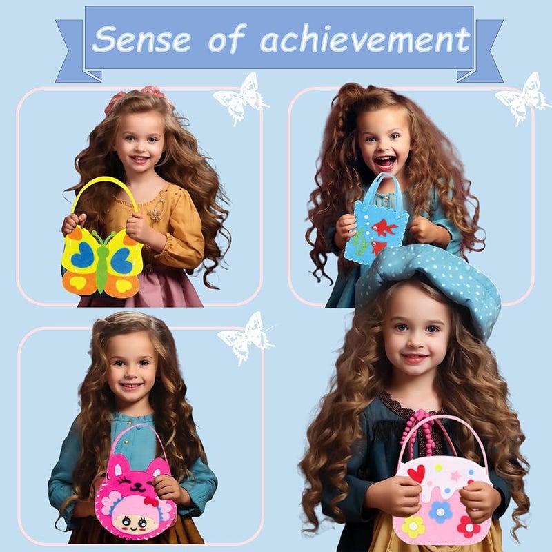 NALACAL Sewing Kit for Kids, 4 Sewing Bags, Craft Kits for Sewing Sets, DIY Felt Craft Kits, Preschool Educational Kids Toys Sewing Craft Kits, Kids Sewing Crafts Supplies, Gifts Toys for Toddler Kids - Image 2