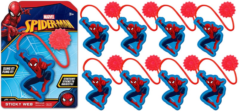 Ja-Ru JARU Marvel Spiderman Sticky Stretchy Fidget Toy 8 Units Just Like Sticky Hands for Kids Bulk Treasure Box Toys for Classroom Prizes Kids Goodie Bag Stuffers A68098 - Image 4