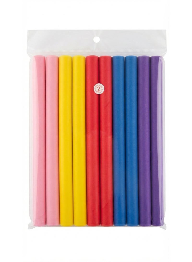 Flexible Foam Hair Rollers Set (10 Pieces) - Image 1
