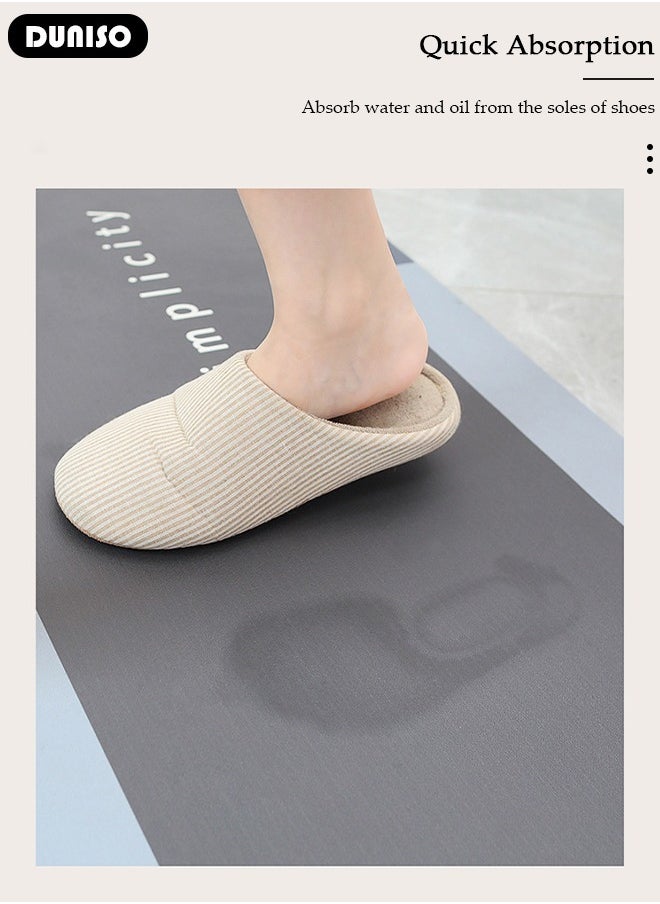 DUNISO - Diatom Mud Front Door Mat, 60 * 90 cm Non-slip Natural Rubber Door Mat, Mud Scraper Welcome Mat, Easy Care Resist Dirt Front Door Mat for Home Entrance, Garage and Garden Entrance Mat - Image 1
