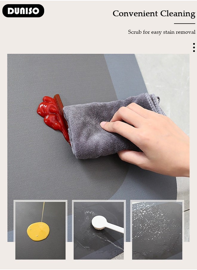 DUNISO - Diatom Mud Front Door Mat, 60 * 90 cm Non-slip Natural Rubber Door Mat, Mud Scraper Welcome Mat, Easy Care Resist Dirt Front Door Mat for Home Entrance, Garage and Garden Entrance Mat - Image 1