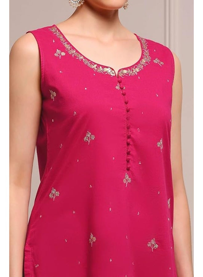 BIBA Women RAYON Straight  Kurta L - Image 1