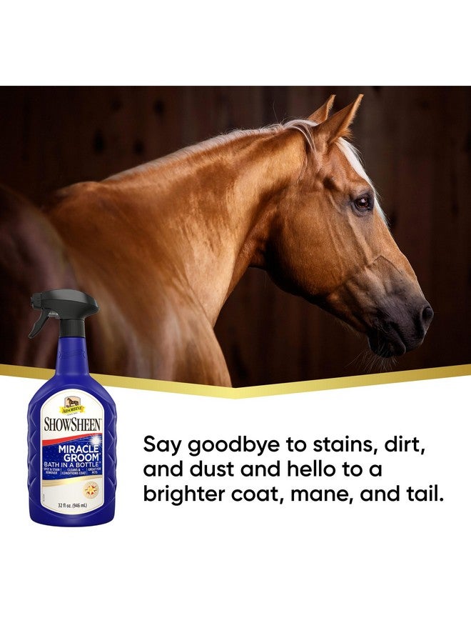 Absorbine Showsheen Miracle Groom Waterless Shampoo, 5In1 Formula For Coat, Mane & Tail, 32Oz - Image 2