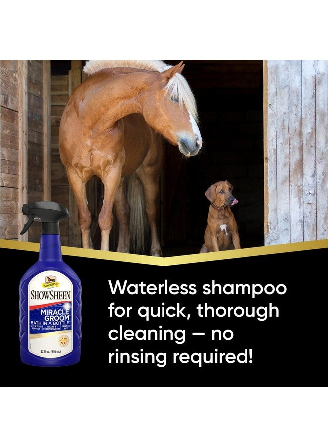 Absorbine Showsheen Miracle Groom Waterless Shampoo, 5In1 Formula For Coat, Mane & Tail, 32Oz - Image 3