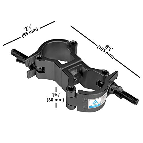 heneng 5 Pcs Doubel Swivel Truss Clamp, Fits OD 1-1/4"-1-3/8" Truss, Aluminum Alloy Stage DJ Light Clamps, Max Load 110 Lbs, TUV Certificated - Image 5