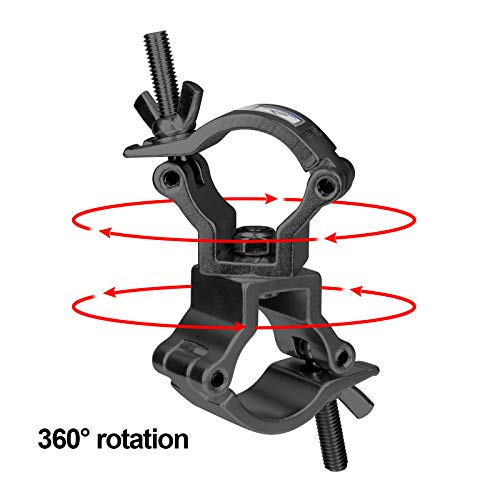heneng 5 Pcs Doubel Swivel Truss Clamp, Fits OD 1-1/4"-1-3/8" Truss, Aluminum Alloy Stage DJ Light Clamps, Max Load 110 Lbs, TUV Certificated - Image 3
