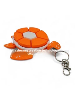 Turtle Fidget Clickers 3D Turtle Fruit Pendant Keychain Button Decompression Turtle Toy-Color:【orange】turtle-Specifications:Size Is About 10.7*11.3*2.2cm, About 50g, Keychain Not Included