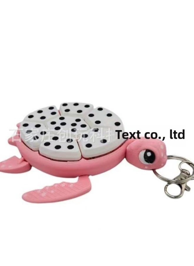 Generic - Turtle Fidget Clickers 3D Turtle Fruit Pendant Keychain Button Decompression Turtle Toy-Color:【orange】turtle-Specifications:Size Is About 10.7*11.3*2.2cm, About 50g, Keychain Not Included - Image 1