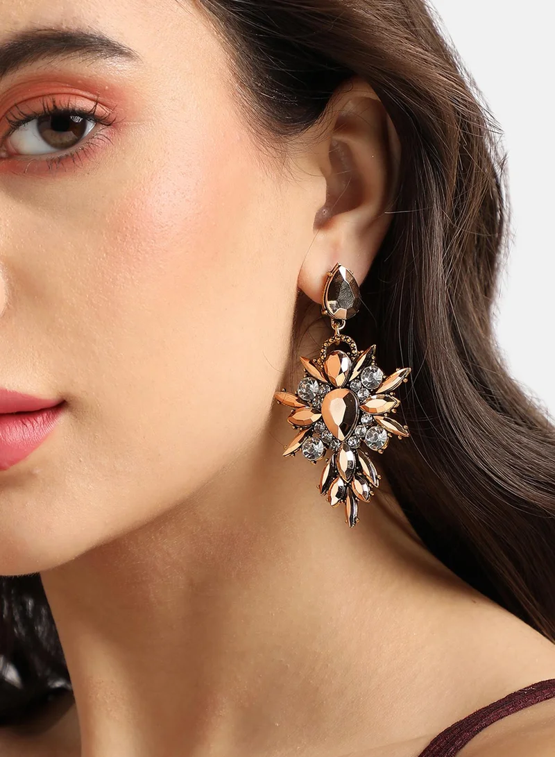 SOHI Crystal Artificial Drop Earring Jewellery