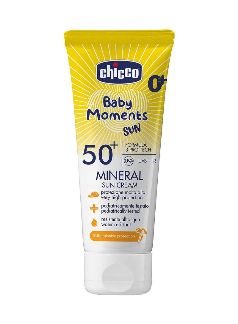 كريم الشمس مينيرال من شيكو لحظات الأطفال، حماية من الشمس، SPF 50+ - 75 مل