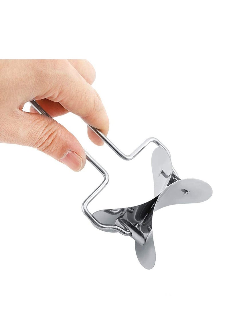 SYOSI - Spring Chef Dough Blender Top Professional Pastry Cutter with Heavy Duty Stainless Steel Blades Best as Pizza Medium Size - Image 1