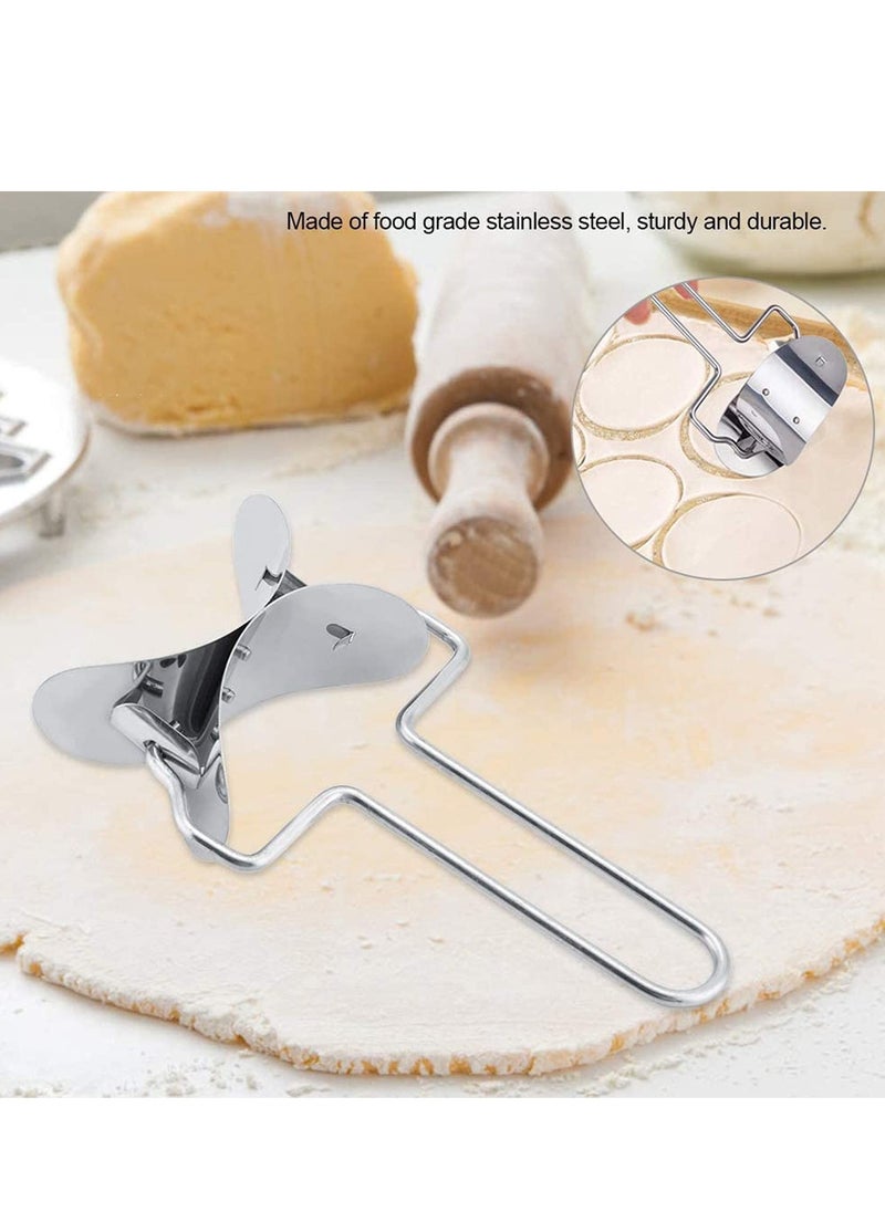 SYOSI - Spring Chef Dough Blender Top Professional Pastry Cutter with Heavy Duty Stainless Steel Blades Best as Pizza Medium Size - Image 1