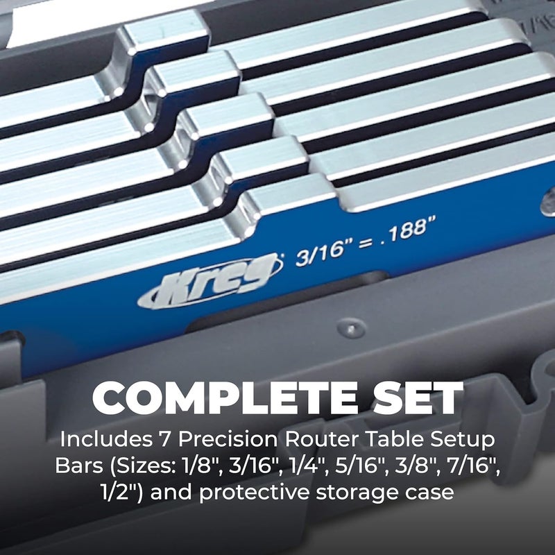 Kreg PRS3400 Precision Router Table Set Up Bars, Set of 7 - Image 4