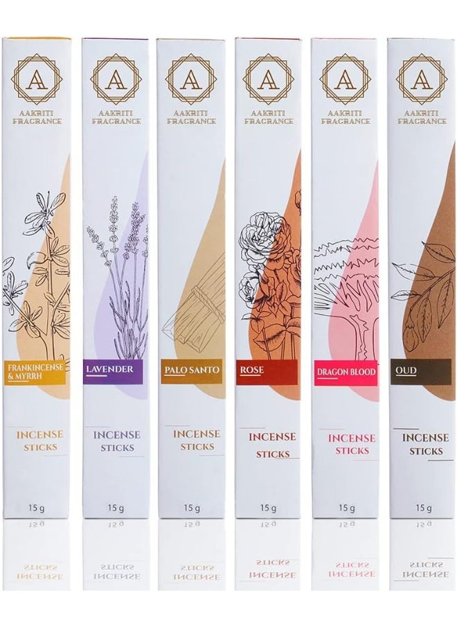 Aakriti Gallery - Incense Sticks Assorted Organic Masala Sticks Set 15 Gram (Set 1) - Image 1