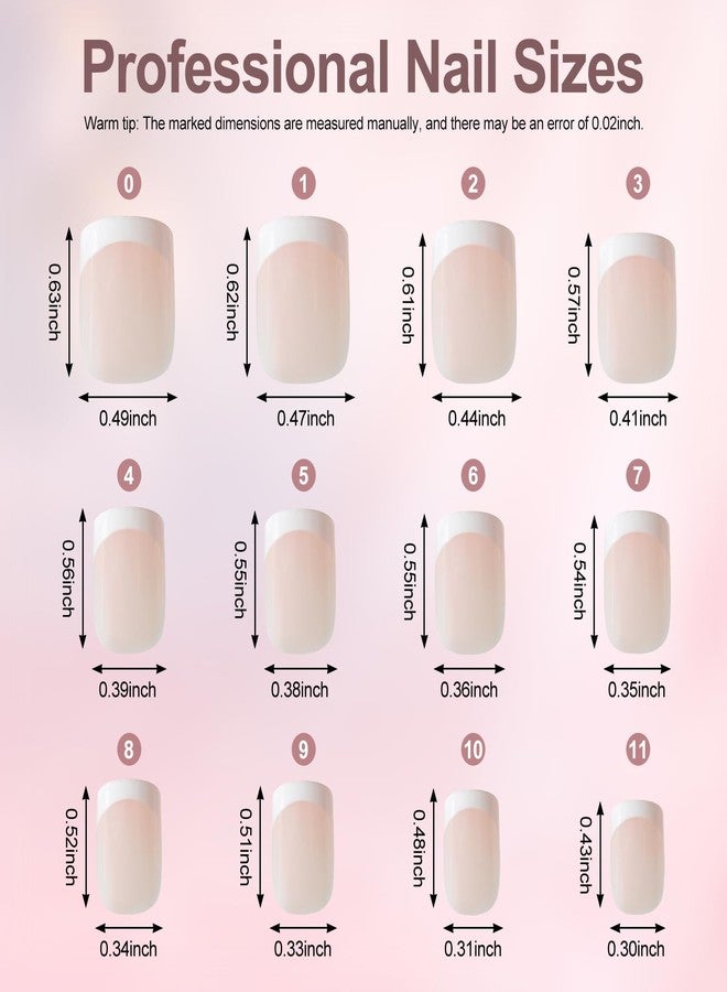 IKISKT 120Pcs 5 Pack Children ABS Plastic Fake Nails Press on Full Cover IKISKT Classic French Color Short False Nail Art Kits Sets Great Christmas Gift for Kids Girls Women - Image 3