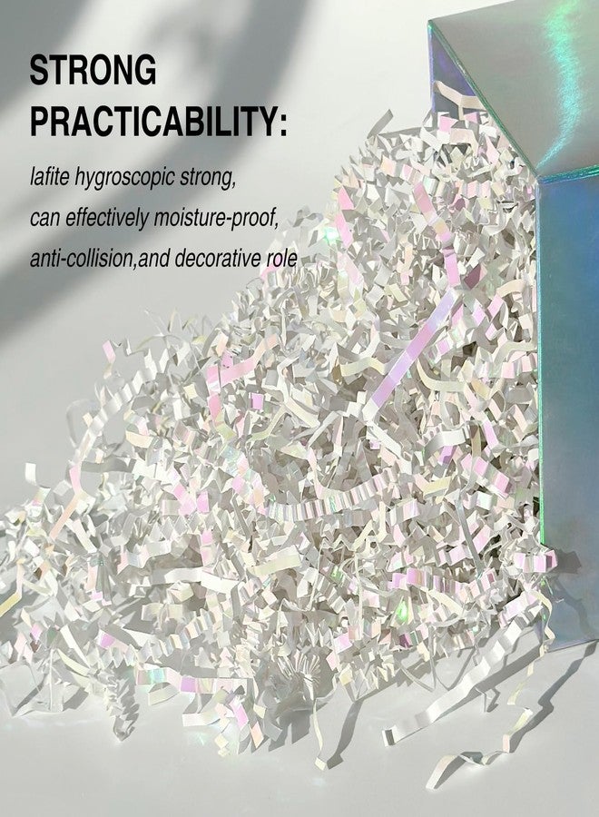 Corlcol 1LB Iridescent Crinkle Cut Paper Shred Filler for Gift Box Bag and Basket On Holidays(Diamond White) - Image 4