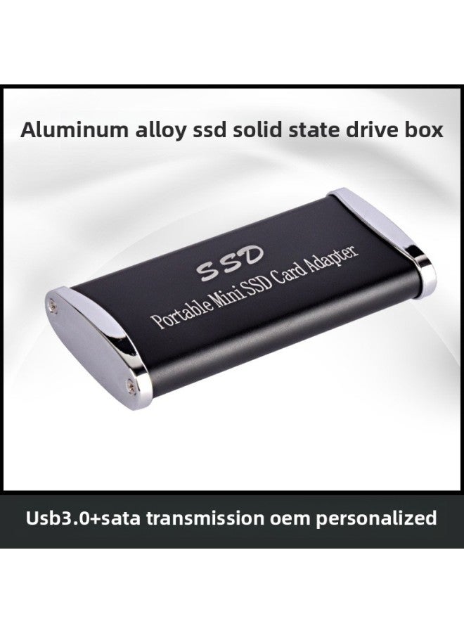MSATA/NGFF Protocol + USB3.0 SSD Solid State Hard Disk Box Mobile Aluminum Alloy Hard Disk Box-Color:ngff Protocol