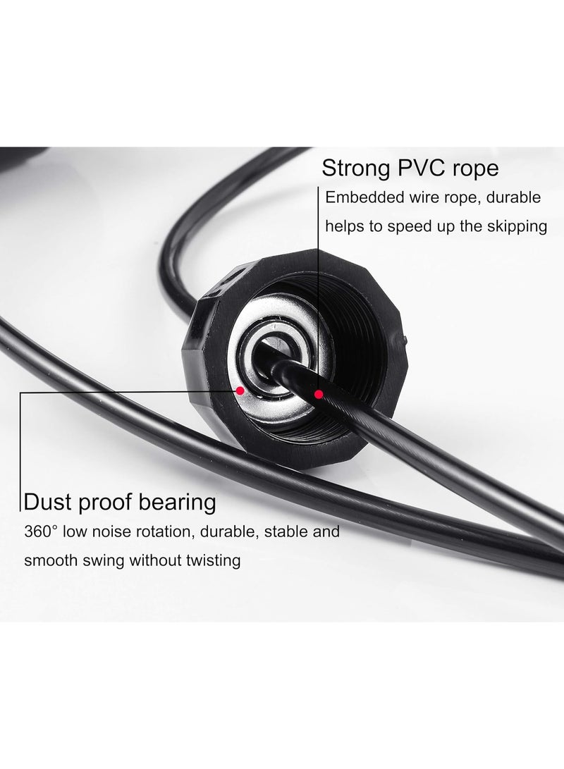 Zesen Jump rope, anti-tangling high-speed jump rope with ball bearings, suitable for adults and children, adjustable steel jump rope with foam handles, suitable for fitness, home workouts and body shaping. - Image 3