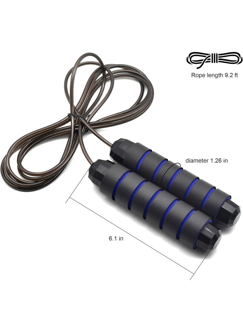 Zesen Jump rope, anti-tangling high-speed jump rope with ball bearings, suitable for adults and children, adjustable steel jump rope with foam handles, suitable for fitness, home workouts and body shaping. - Image 2