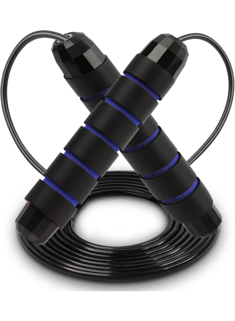 Zesen Jump rope, anti-tangling high-speed jump rope with ball bearings, suitable for adults and children, adjustable steel jump rope with foam handles, suitable for fitness, home workouts and body shaping. - Image 1